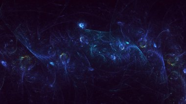 3B soyut renkli fraktal ışık arkaplanı oluşturma