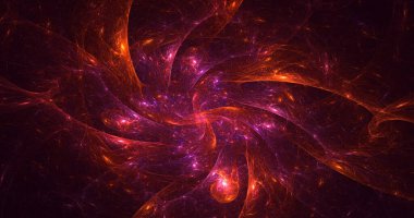 3B soyut renkli fraktal ışık arkaplanı oluşturma