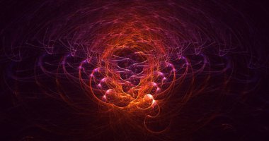 3B soyut renkli fraktal ışık arkaplanı oluşturma