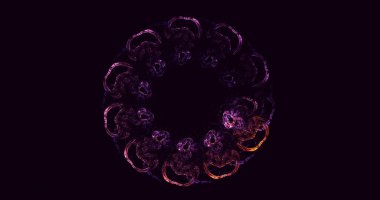 3B soyut yuvarlak ışık arkaplanı oluşturma