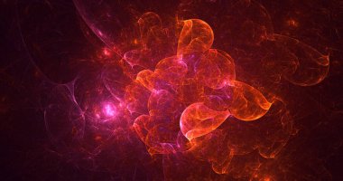 3B soyut renkli fraktal ışık arkaplanı oluşturma