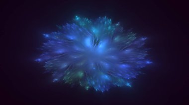 Soyut çok renkli fraktal ışık arkaplanı 3B görüntüleme