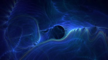 Soyut çok renkli fraktal ışık arkaplanı 3B görüntüleme