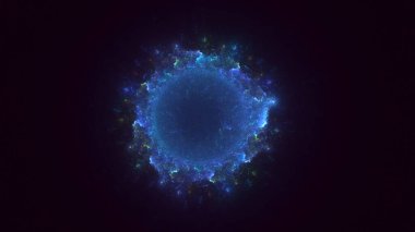 3B soyut yuvarlak ışık arkaplanı oluşturma