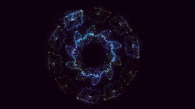 3B soyut yuvarlak ışık arkaplanı oluşturma