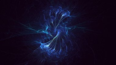 3B soyut renkli fraktal ışık arkaplanı oluşturma