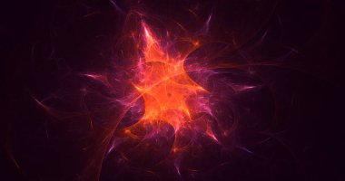 3B soyut renkli fraktal ışık arkaplanı oluşturma