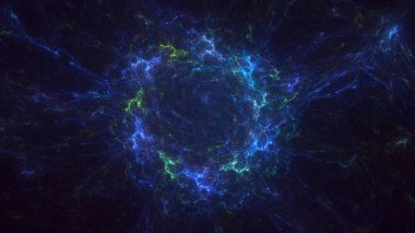 3B soyut renkli fraktal ışık arkaplanı oluşturma