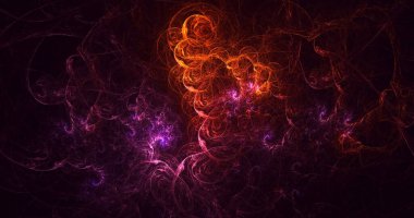 3B soyut renkli fraktal ışık arkaplanı oluşturma