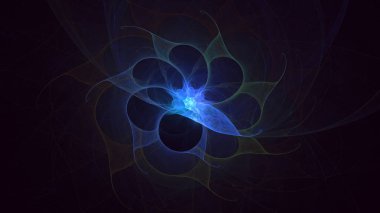 3B soyut renkli fraktal ışık arkaplanı oluşturma