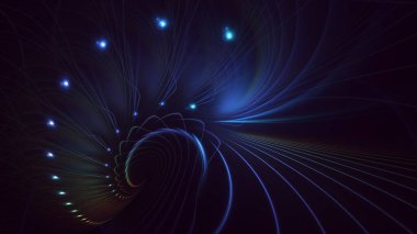 3B soyut renkli fraktal ışık arkaplanı oluşturma