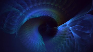 3B soyut renkli fraktal ışık arkaplanı oluşturma