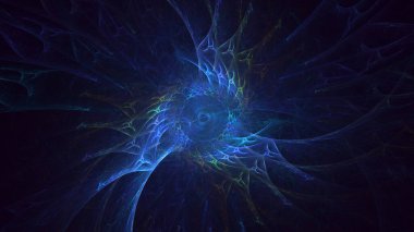 3B soyut renkli fraktal ışık arkaplanı oluşturma