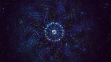 3B soyut renkli fraktal ışık arkaplanı oluşturma