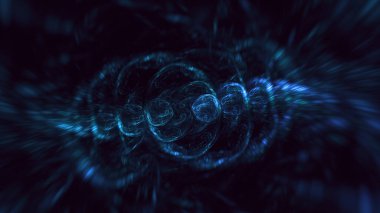 3B soyut renkli fraktal ışık arkaplanı oluşturma