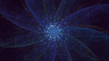 3B soyut renkli fraktal ışık arkaplanı oluşturma