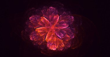 3B soyut renkli fraktal ışık arkaplanı oluşturma