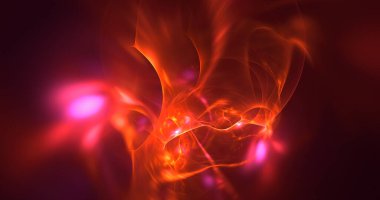 3B soyut renkli fraktal ışık arkaplanı oluşturma