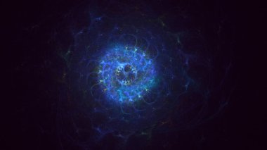 Soyut çok renkli fraktal ışık arkaplanı 3B görüntüleme