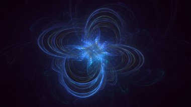 Soyut çok renkli fraktal ışık arkaplanı 3B görüntüleme