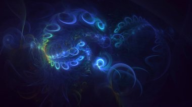 Soyut çok renkli fraktal ışık arkaplanı 3B görüntüleme