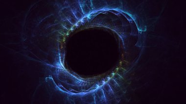 Soyut çok renkli fraktal ışık arkaplanı 3B görüntüleme