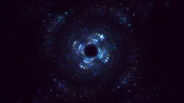 Soyut çok renkli fraktal ışık arkaplanı 3B görüntüleme