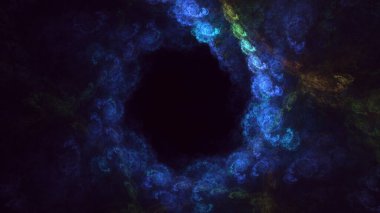 3B soyut renkli fraktal ışık arkaplanı oluşturma