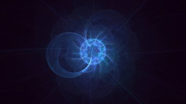 Soyut çok renkli fraktal ışık arkaplanı 3B görüntüleme