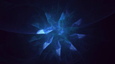 Soyut çok renkli fraktal ışık arkaplanı 3B görüntüleme