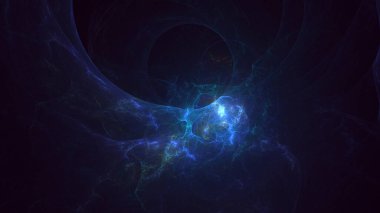 Soyut çok renkli fraktal ışık arkaplanı 3B görüntüleme
