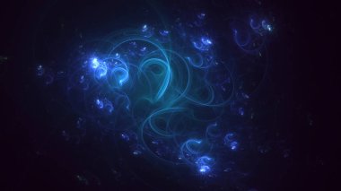 Soyut çok renkli fraktal ışık arkaplanı 3B görüntüleme