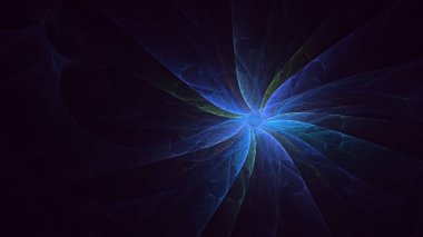 3B soyut renkli fraktal ışık arkaplanı oluşturma