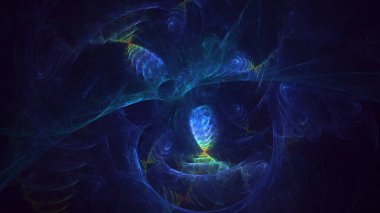 3B soyut renkli fraktal ışık arkaplanı oluşturma