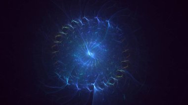 3B, soyut yuvarlak ışık arkaplanı oluşturma