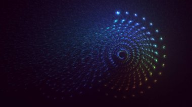 3B, soyut yuvarlak ışık arkaplanı oluşturma