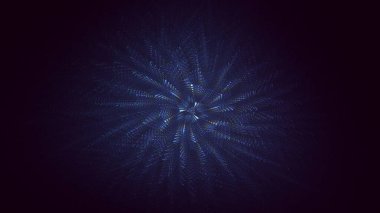 3B, soyut yuvarlak ışık arkaplanı oluşturma