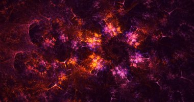 3B soyut renkli fraktal ışık arkaplanı oluşturma