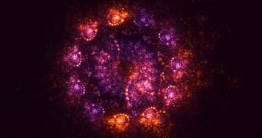 3B, soyut yuvarlak ışık arkaplanı oluşturma