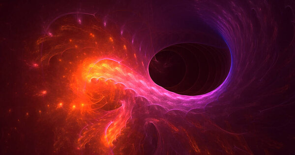 3D rendering abstract colorful fractal light background