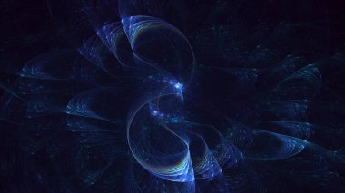 Soyut çok renkli fraktal ışık arkaplanı 3B görüntüleme