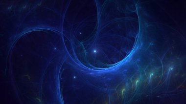 3B soyut renkli fraktal ışık arkaplanı oluşturma