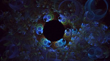 Soyut çember ışık arkaplanı oluşturuluyor