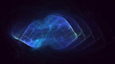 3B soyut renkli fraktal ışık arkaplanı oluşturma