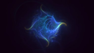 3B soyut renkli fraktal ışık arkaplanı oluşturma