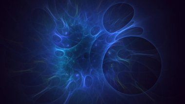 3B soyut renkli fraktal ışık arkaplanı oluşturma