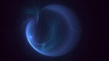 3B soyut renkli fraktal ışık arkaplanı oluşturma