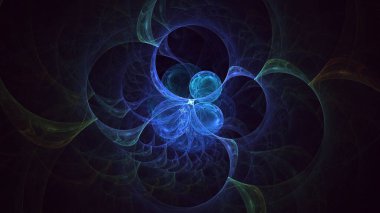 3B soyut renkli fraktal ışık arkaplanı oluşturma