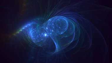 3B soyut renkli fraktal ışık arkaplanı oluşturma