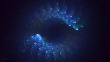 Soyut çok renkli fraktal ışık arkaplanı 3B görüntüleme